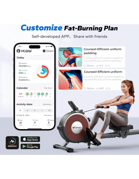 Máquina de Remo Magnética MERACH Q1S para el Hogar 159 kg