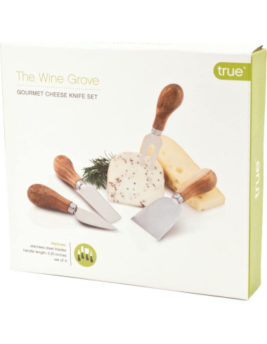 Set de Cuchillos de Queso Verdadero 4 Piezas Acero Inoxidable
