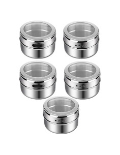 XZJMY Latas Magnéticas para Especias 5 Piezas Acero Inoxidable
