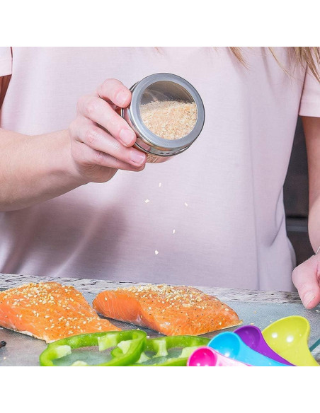 XZJMY Latas Magnéticas para Especias 5 Piezas Acero Inoxidable