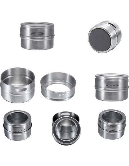 XZJMY Latas Magnéticas para Especias 5 Piezas Acero Inoxidable