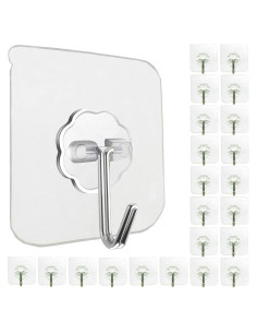 Ganchos Adhesivos Transparentes Jwxstore 24 Paquete 15kg