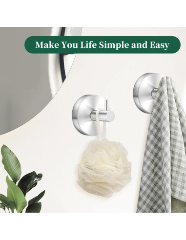 Ganchos de Ventosa Gohiuo para Ducha y Cocina - Acero Inoxidable