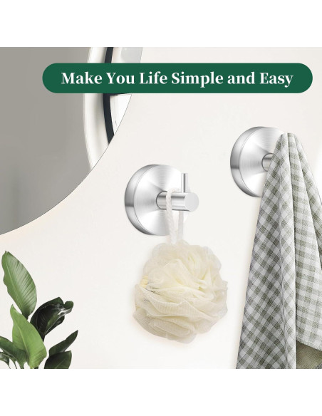 Ganchos de Ventosa Gohiuo para Ducha y Cocina - Acero Inoxidable