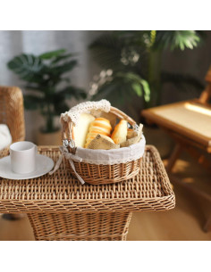 Cesta de Mimbre Tejida SHCMSADO con Asas - 25x22x12.5 cm 2