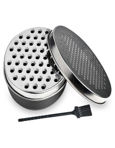 Rallador de Queso Akamino Redondo Negro con Contenedor 2 en 1