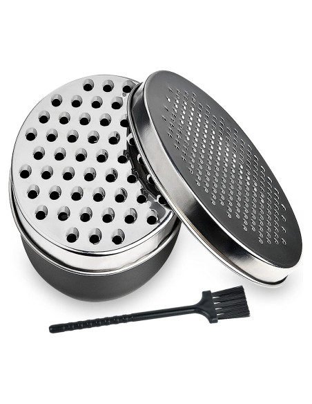 Rallador de Queso Akamino Redondo Negro con Contenedor 2 en 1