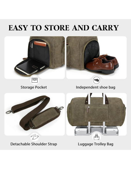 Bolsa de Viaje Duffle 2 en 1 Gris Vintage - Ropa y Traje