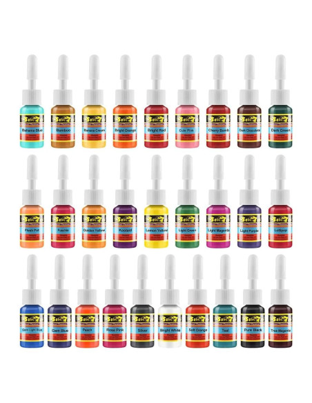 Juego de Tinta para Tatuajes Solong 28 Colores 5ml Profesional