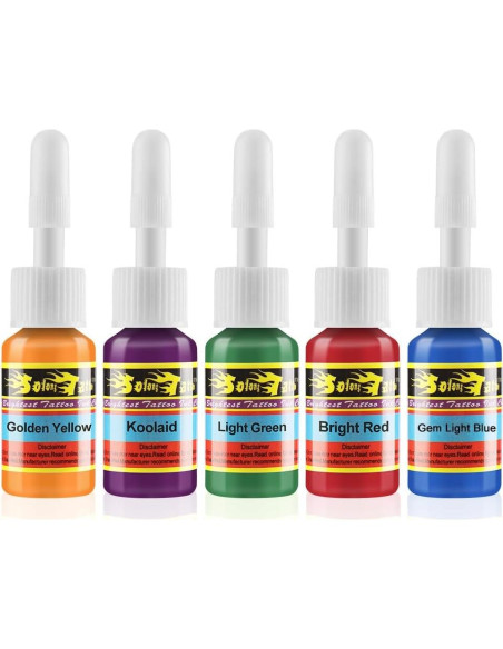 Juego de Tinta para Tatuajes Solong 28 Colores 5ml Profesional