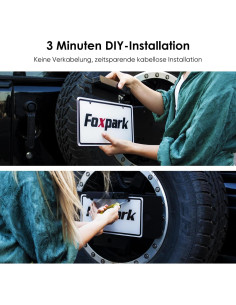 Cámara de Respaldo Inalámbrica Solar Foxpark 1080P 5" IP69 2