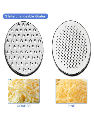 Rallador de Queso Akamino Redondo Negro con Contenedor 2 en 1