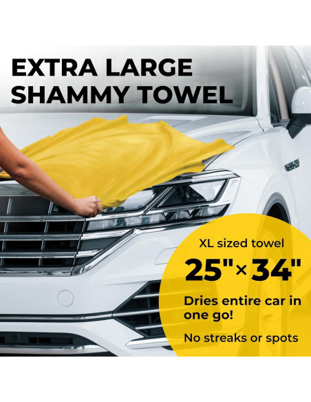 Toalla Shammy XL Mighty Cleaner - 2pk 64x86cm Super Absorbente