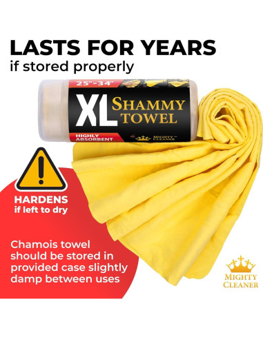 Toalla Shammy XL Mighty Cleaner - 2pk 64x86cm Super Absorbente