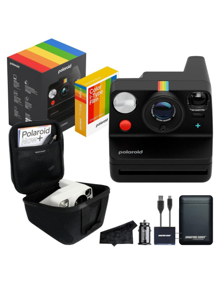 Cámara Instantánea Polaroid Now+ Gen 3 Negra con 16 Fotos