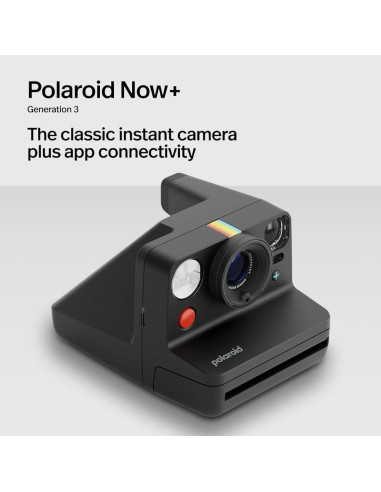 Cámara Instantánea Polaroid Now+ Gen 3 Negra con 16 Fotos
