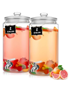 Dispensador de Bebidas de Vidrio Bokon 2 Galones con Grifo