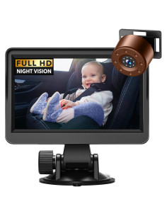 Cámara de Espejo para Bebés NewHail 4.3" HD con Visión Nocturna