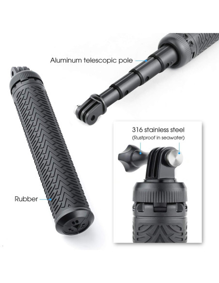 Palo de Selfie 3 en 1 SOONSUN Impermeable para GoPro y Móviles