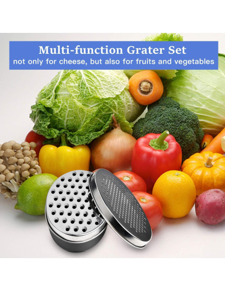 Rallador de Queso Akamino Redondo Negro con Contenedor 2 en 1