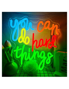 Cartel de Neón Regulable Zikdhf 'Puedes Hacer Cosas Difíciles' 34cm