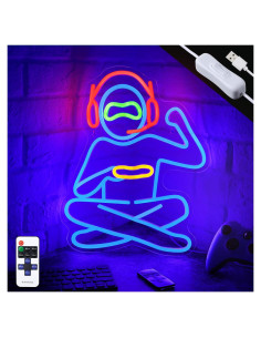 Luz de Neón Gamer LED Enhon 40x32 cm Regulable USB