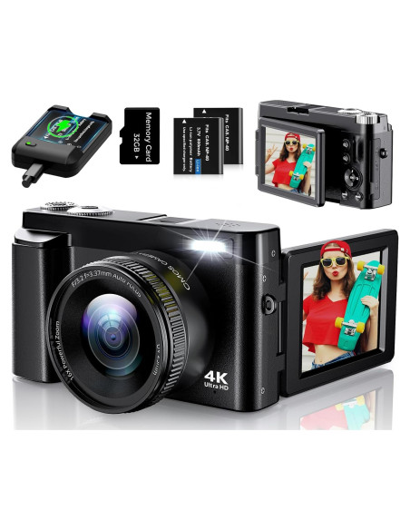 Cámara Digital 4K JGIPL DC101 48MP Zoom 16X Pantalla 3"