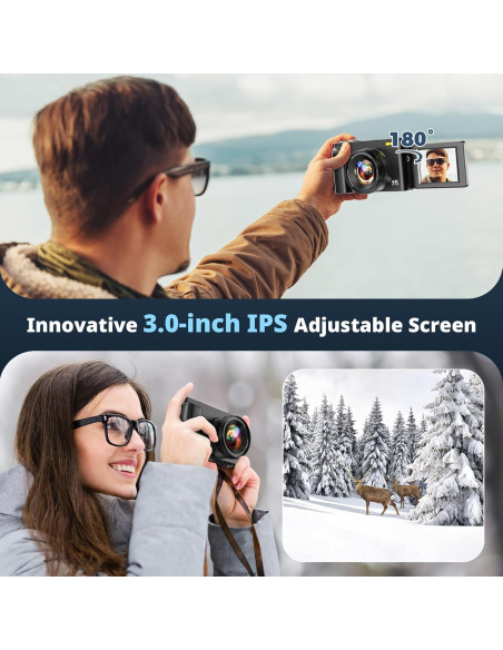 Cámara Digital 4K JGIPL DC101 48MP Zoom 16X Pantalla 3"