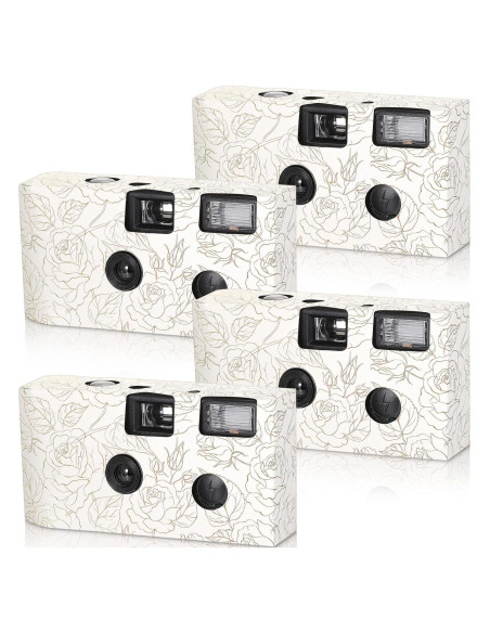 Cámara Desechable Zhengmy 4 Pack con Flash 34mm Blanco y Negro