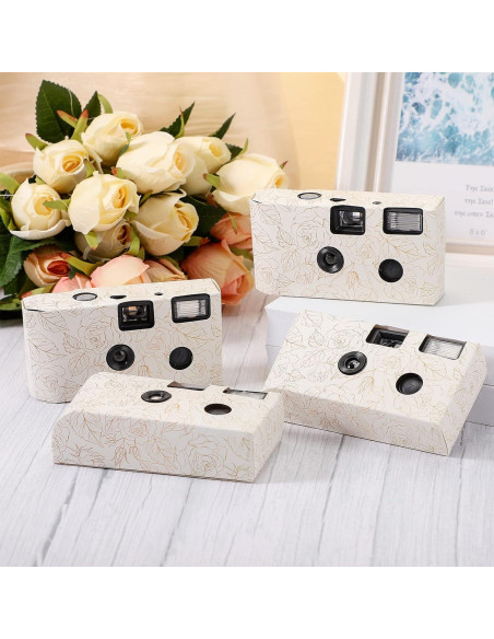 Cámara Desechable Zhengmy 4 Pack con Flash 34mm Blanco y Negro