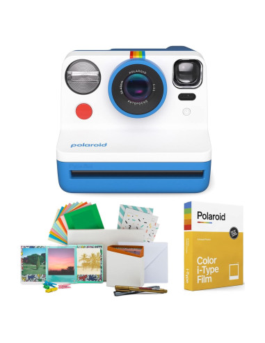 Cámara Instantánea Polaroid Now 2 Generación Azul + Película 8 Exposiciones