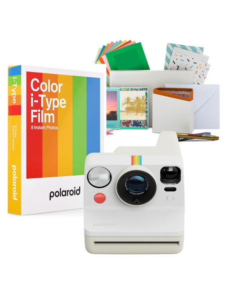 Cámara Instantánea Polaroid Now Gen 3 Autofoco Blanco + Kit Película