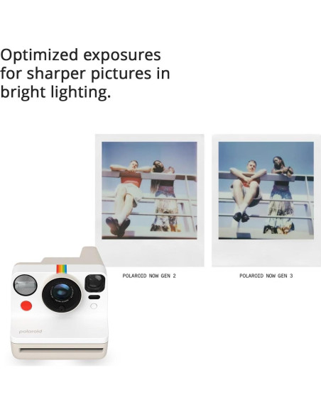 Cámara Instantánea Polaroid Now Gen 3 Autofoco Blanco + Kit Película