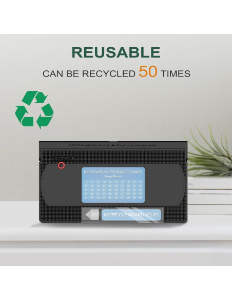 Limpiador de Cabezas de VCR Nicer con Líquido para VHS