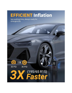 Compresor de Aire Portátil Powools ATJ-006 150 PSI con Luz LED 2