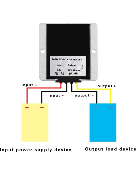 Convertidor Elevador DC 24V a 48V 5A SUPERNIGHT Impermeable