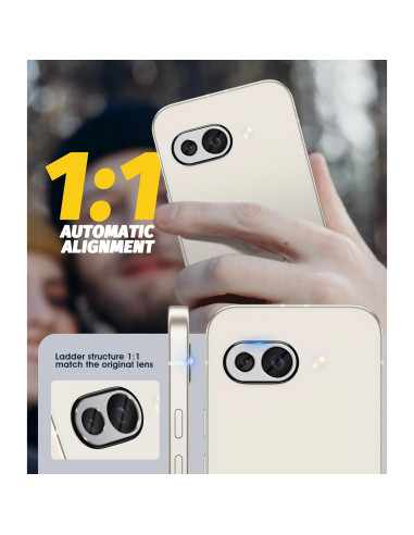 Protector de Lente de Cámara Orzero para Google Pixel 9a - Metal y Vidrio Premium