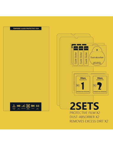 Protector de Pantalla OCESTORE para Pixel 9 XL Pro - Pack 2+2