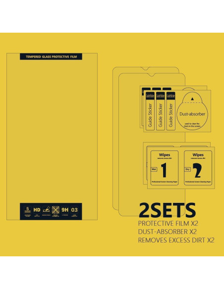 Protector de Pantalla OCESTORE para Pixel 9 XL Pro - Pack 2+2