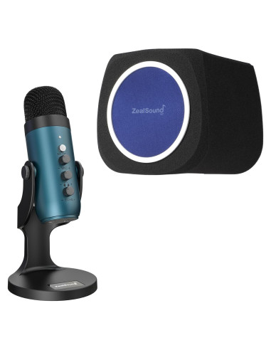 Micrófono USB ZealSound K66T con Filtro Pop y Accesorios