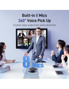 Webcam 4K EMEET S800 con Altavoz Bluetooth Luna Plus 2