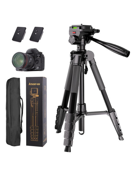 Trípode de Cámara Arsoer 187.96 cm Ligero para DSLR y Teléfono