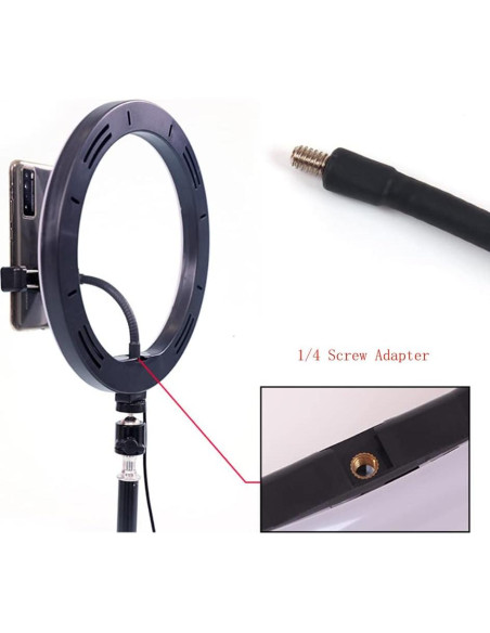 Soporte Clip para Teléfono Móvil Walway con Luz de Anillo