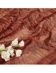 Caminito de Mesa de Gasa de Queso Terracota 35x406 cm 2