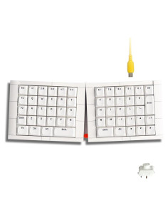 Teclado Mecánico Israfel Ergo-Split 50% Blanco, 56 Teclas RGB