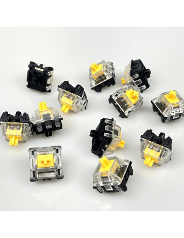 108 Interruptores Ópticos Gateron Amarillo KS-15 para Teclados Mecánicos