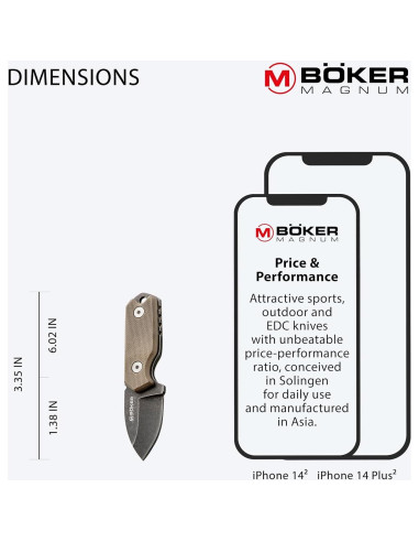 Cuchillo de Cuello Boker Magnum L'il Friend 3.5 cm Acero Inox