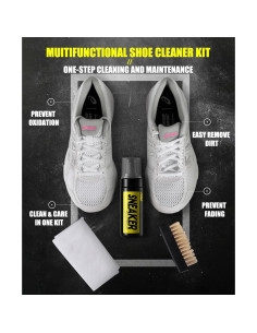 Kit de Limpieza de Zapatos COZGO 150ml con Cepillo y Paño 2