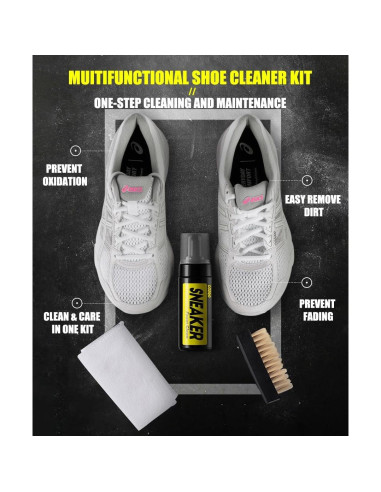 Kit de Limpieza de Zapatos COZGO 150ml con Cepillo y Paño