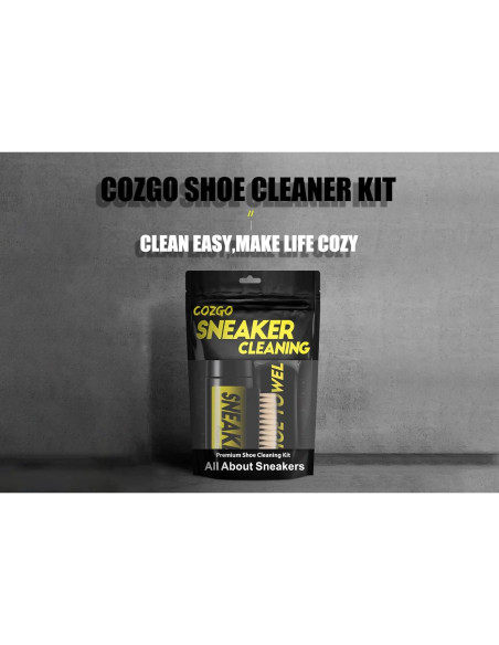 Kit de Limpieza de Zapatos COZGO 150ml con Cepillo y Paño